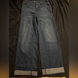 Pilcro “high rise cuffed wide leg” Jean